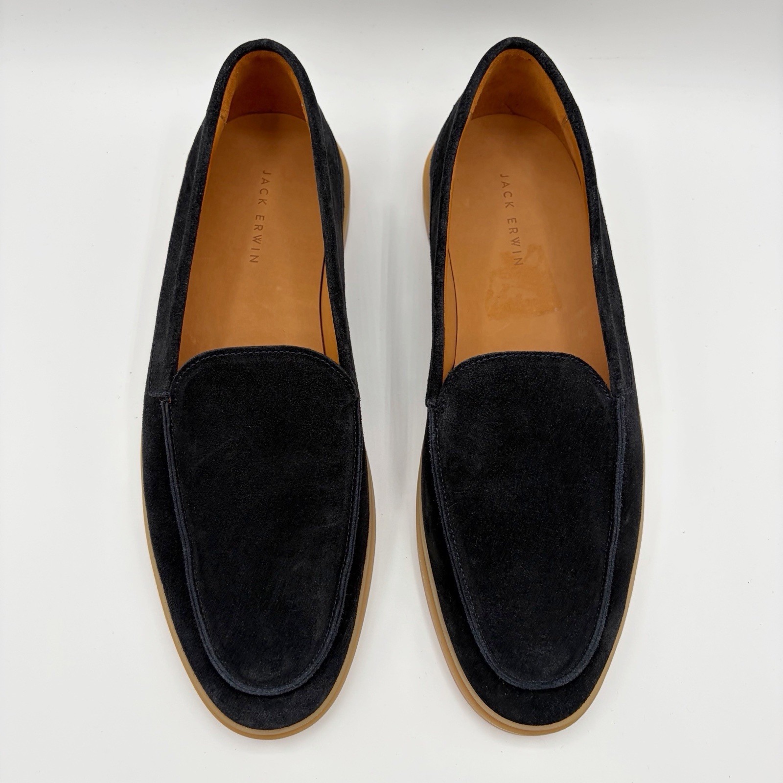 Jack Erwin Finn Black Suede Leather Loafers Men's Sz 11 Portugal Casual Slip On — image 7 of 8